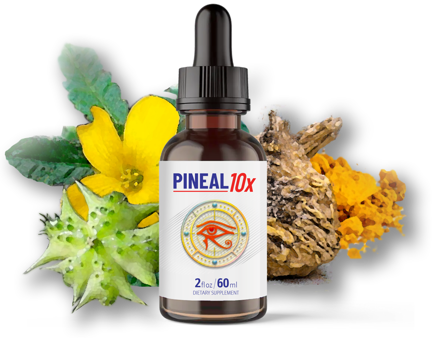 Pineal 10x natural liquid supplement dropper bottle